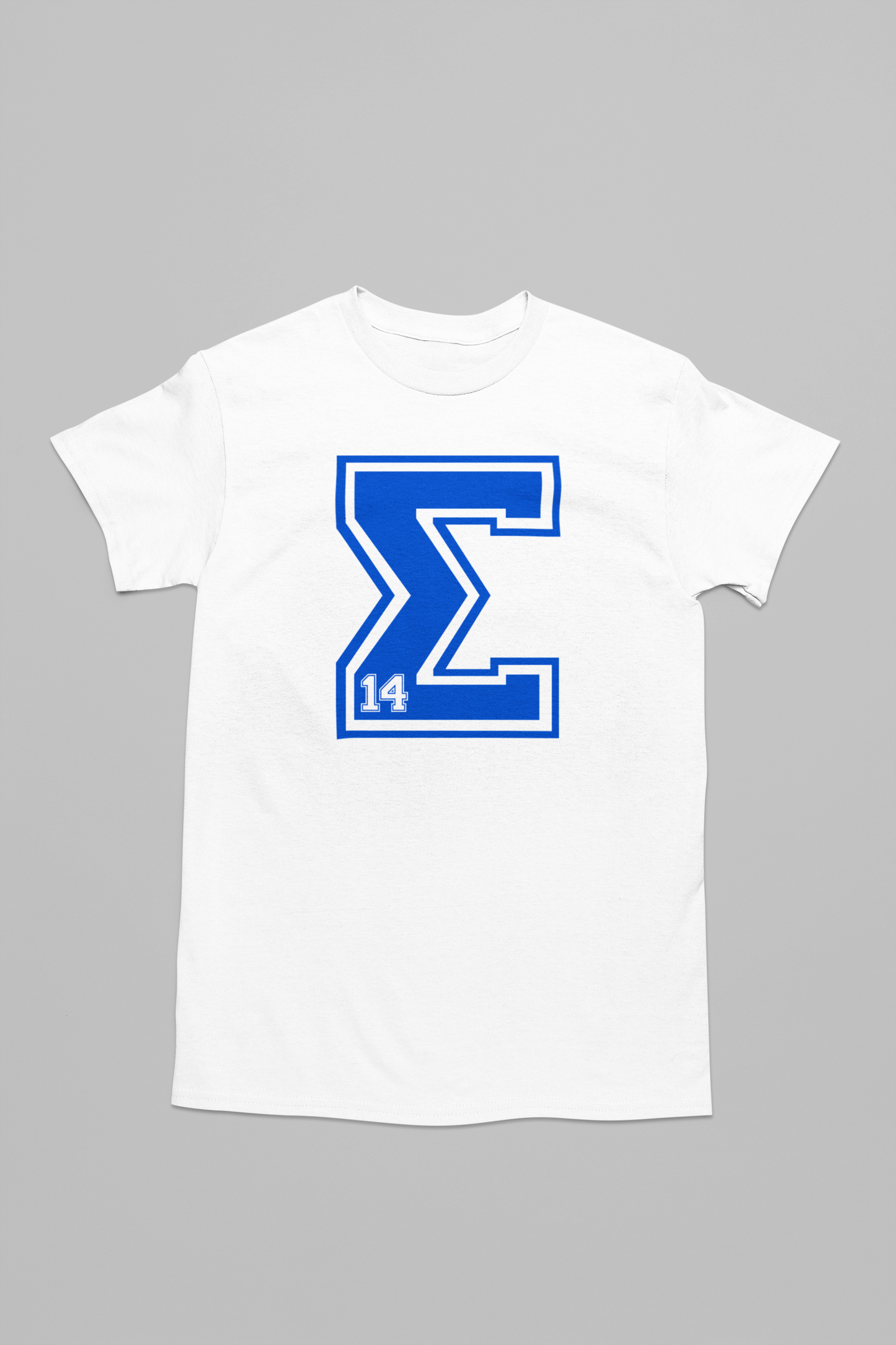 Phi Beta Sigma Fraternity Letterman Tee-14 White