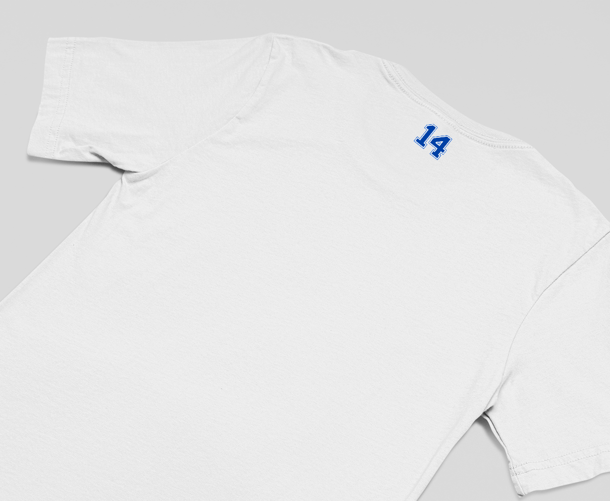 Phi Beta Sigma Fraternity Letterman Tee-14 White