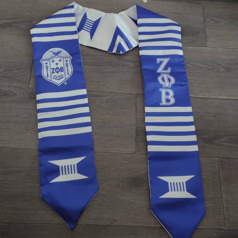 Zeta Phi Beta Sorority Graduation Stole (reversible)