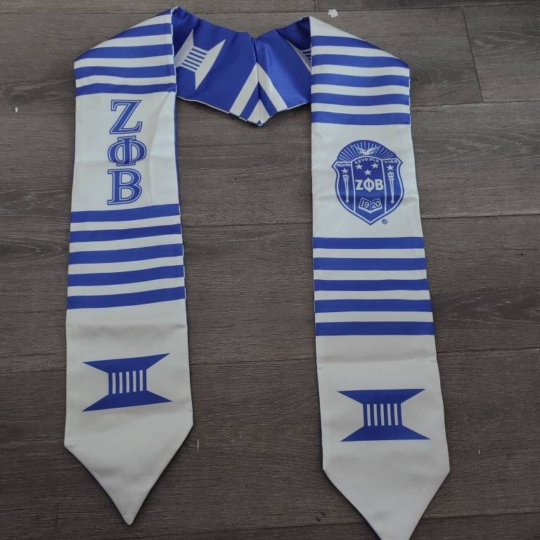 Zeta Phi Beta Sorority Graduation Stole (reversible)
