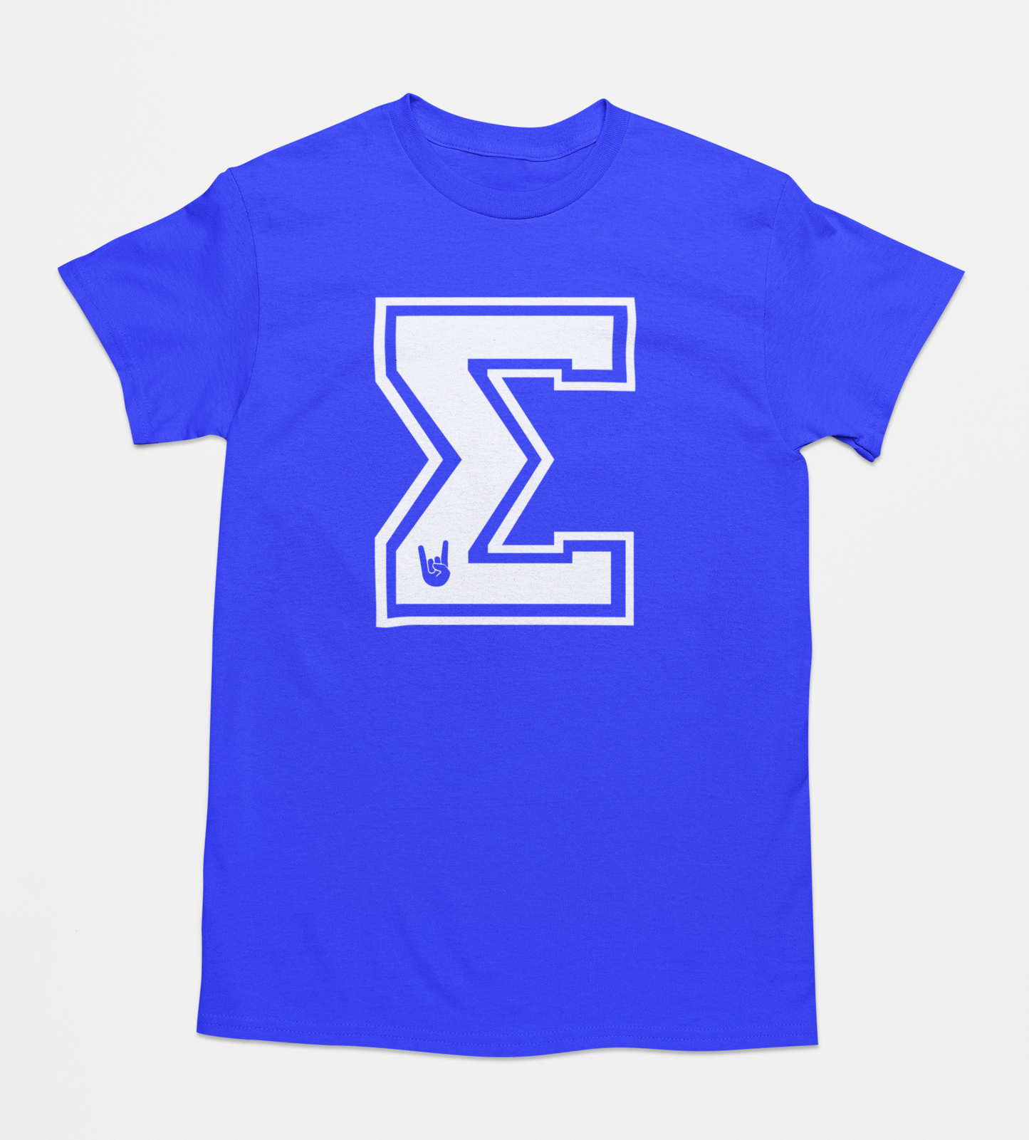 Phi Beta Sigma Fraternity Letterman Tee-Blue Hand Sign