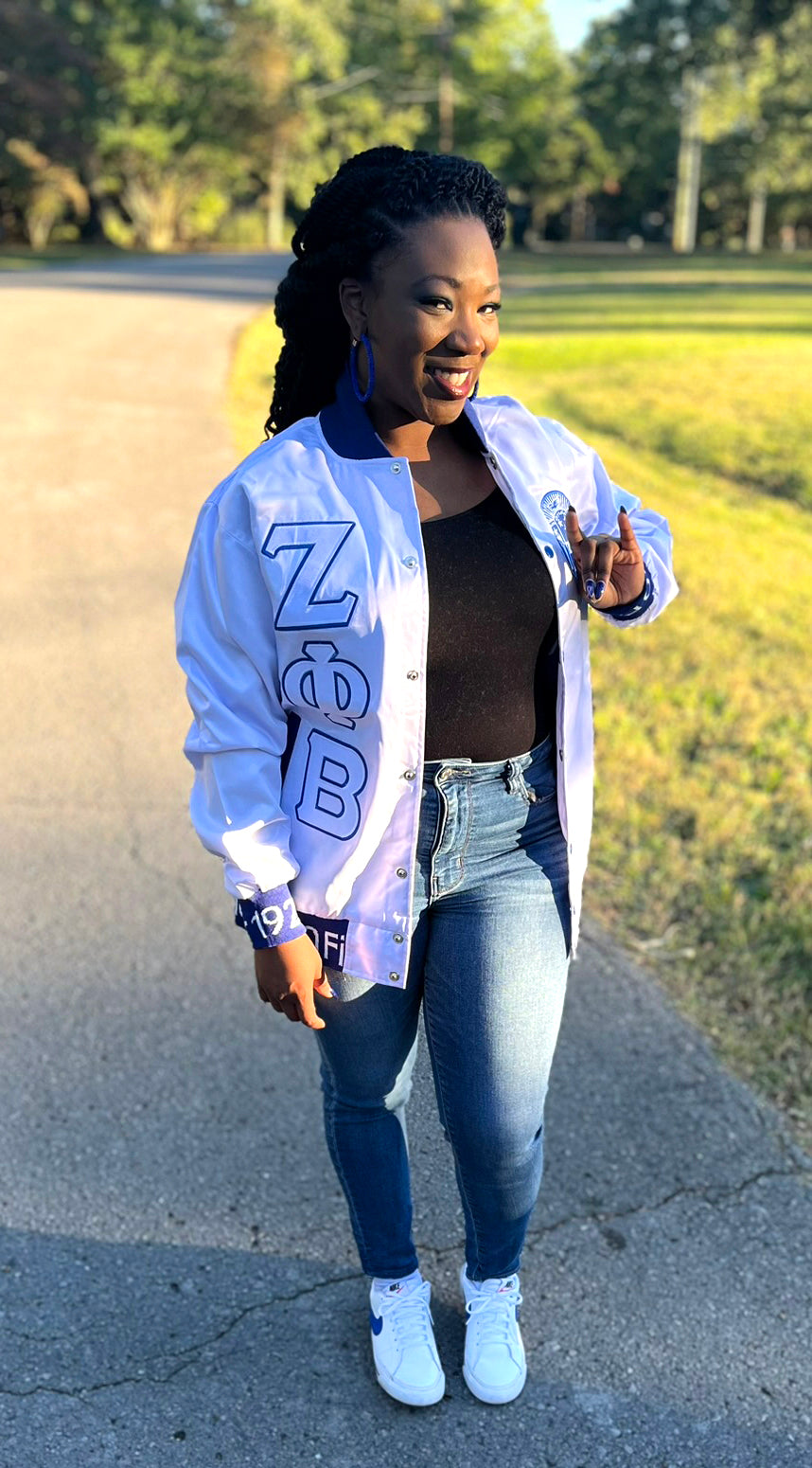 Zeta Phi Beta - Satin Bomber Jacket