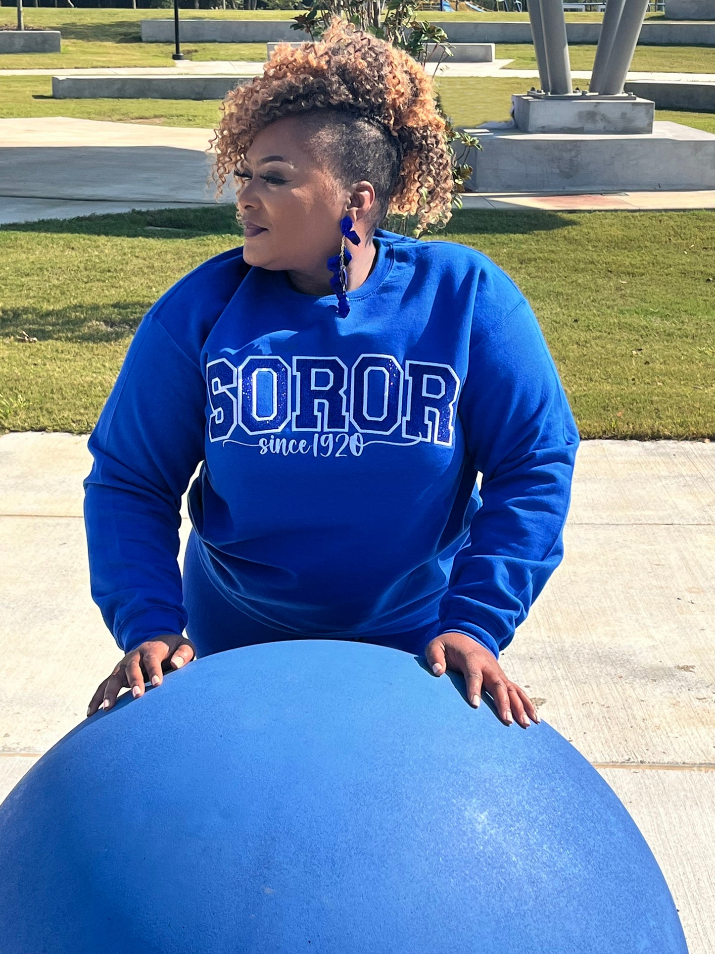 Soror Glitter Crewneck Sweatshirt