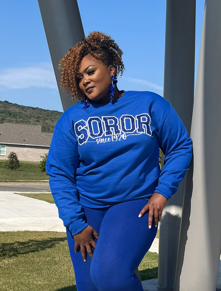 Soror Glitter Crewneck Sweatshirt