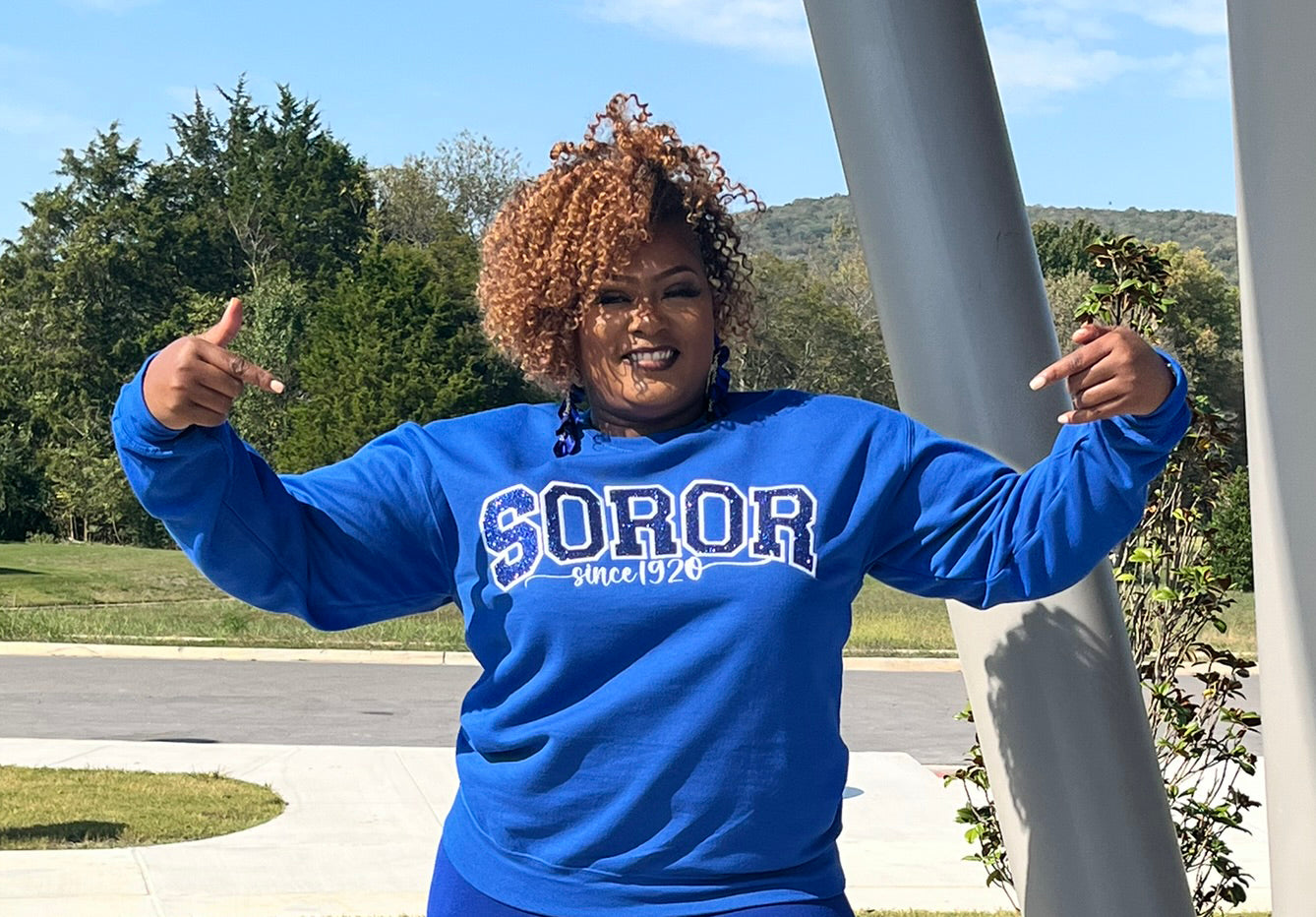 Soror Glitter Crewneck Sweatshirt