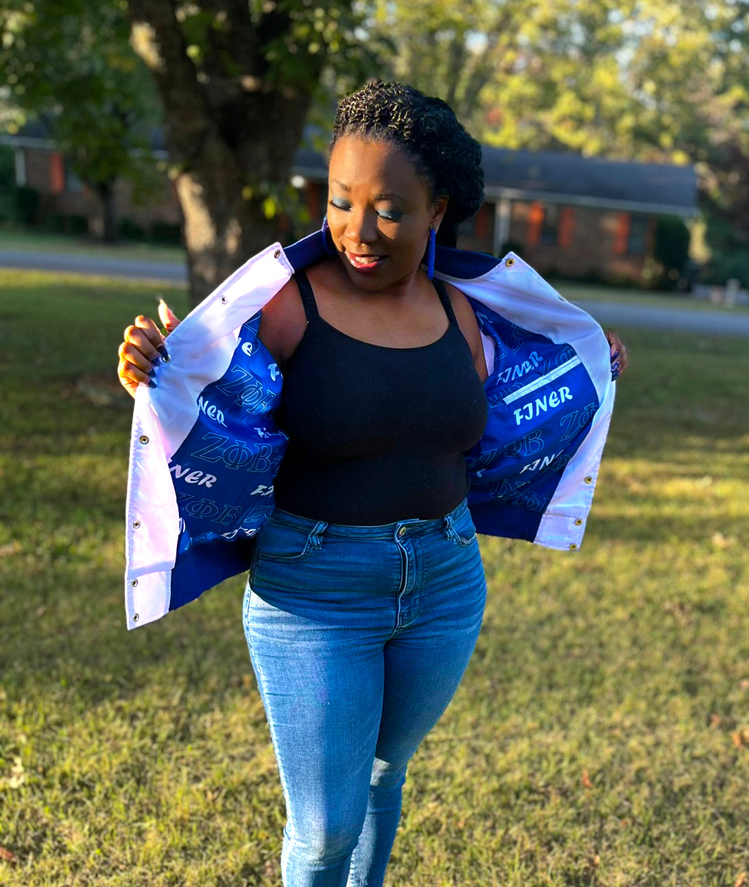 Zeta Phi Beta - Satin Bomber Jacket