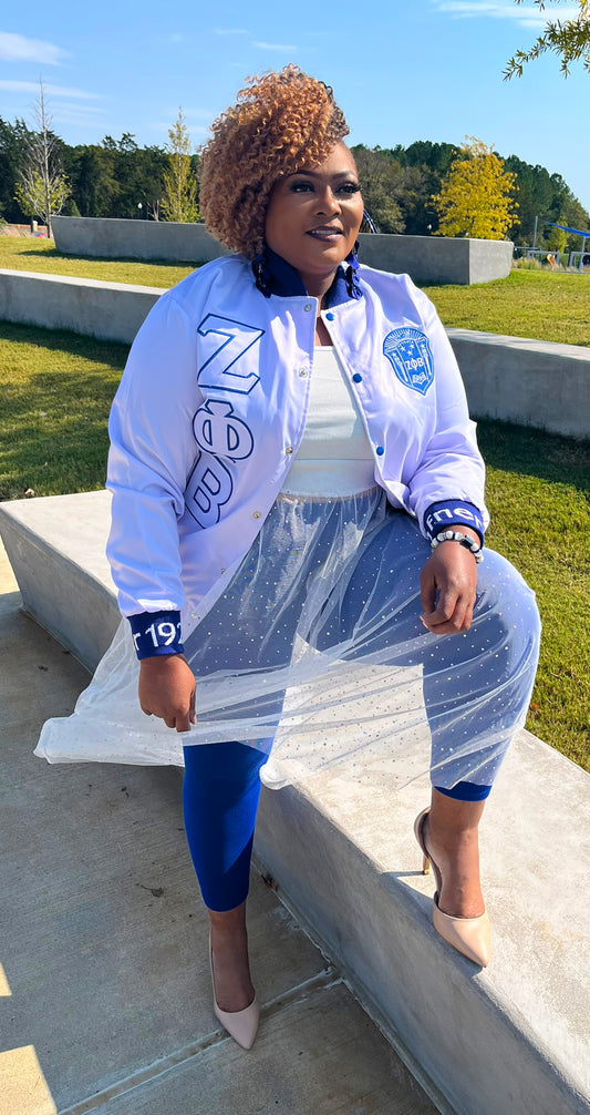 Zeta Phi Beta - Satin Bomber Jacket