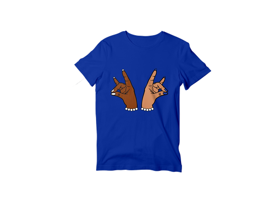 Zeta Phi Beta Sorority Hand Sign 2 hands T-Shirt