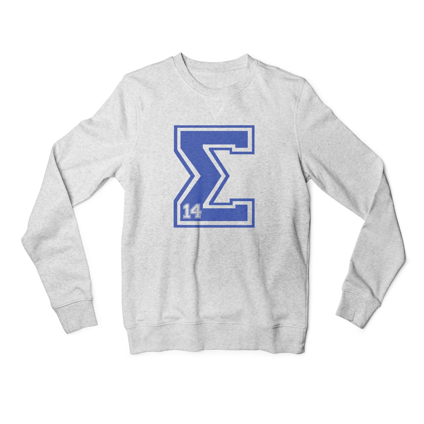 Phi Beta Sigma Letterman Crewneck Sweatshirt-Grey